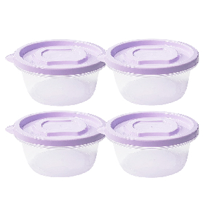 이라이프 튼튼 간편 보관용기 원형 350ml 4개입