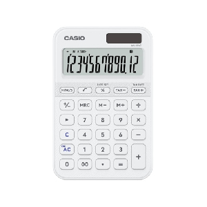 카시오)계산기(MS-20YC/화이트/12자리)