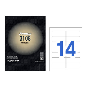 폼텍)크라프트 라벨(LK-3108/10매)레이저&amp;잉크젯 겸용