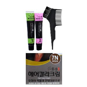 오징어먹물 헤나성분 한방성분 코팅효과 헤어칼라 7N