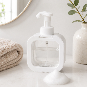 사각 펌프 디스펜서 500ml 주방 욕실 세제 핸드워시 용기 거품형