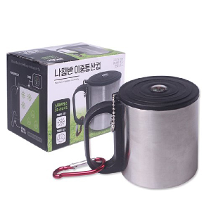 나침반 이중 등산컵 200ml
