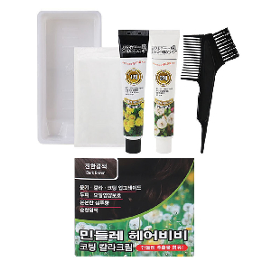 민들레추출물 은은한샴푸향 헤어염색약 80g 진한갈색