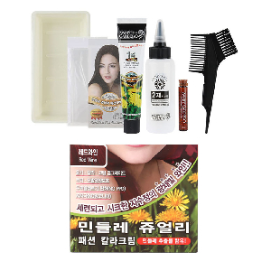 민들레 시크한 윤기칼라코팅 헤어염색약 60g 레드와인