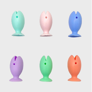 물고기 실리콘 칫솔꽂이 칫솔 거치대 색상랜덤