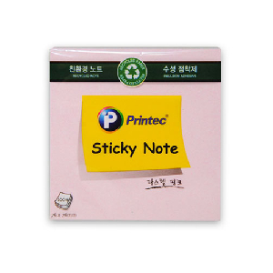 프린텍)스티키노트 친환경핑크(76*76/100매)/E7676P